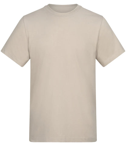 Natural stone coloured t-shirt on a white background
