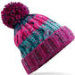 Corkscrew Pom Pom Beanie