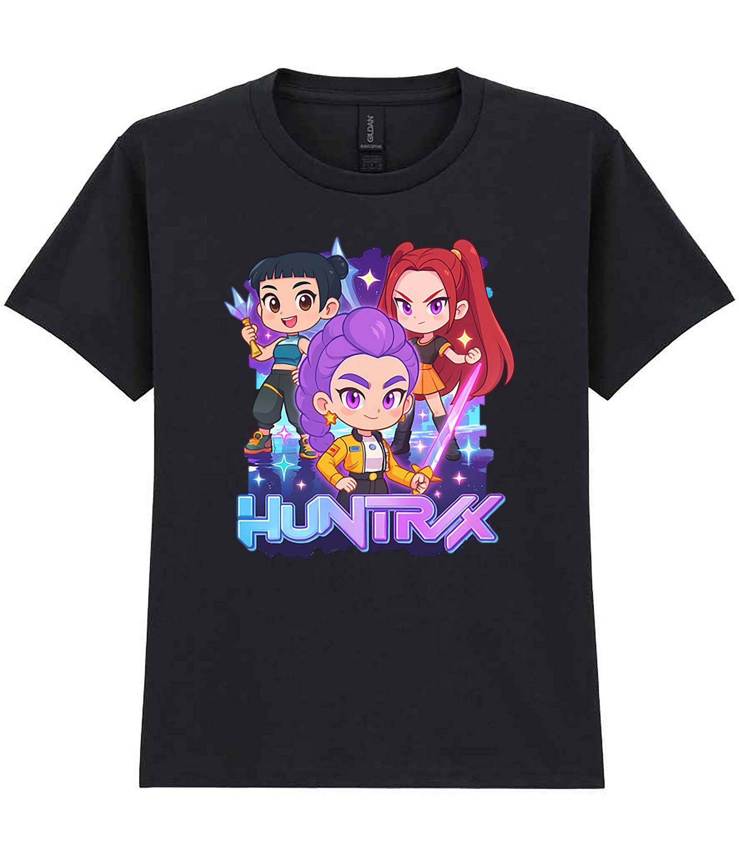 Kids K-Pop Huntrix Multi Coloured Printed T-Shirt