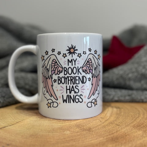 My Book Boyfriend Has Wings Mug