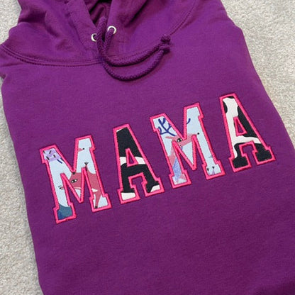 Custom Embroidered Applique Sweatshirt - Mama, Nannie, Grandad...
