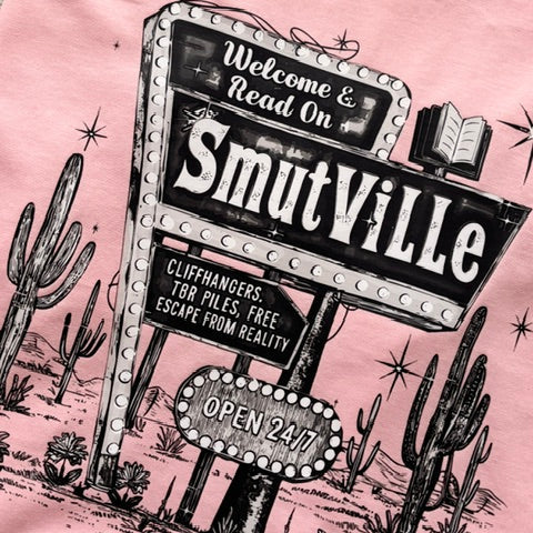 Smutville Book Lover printed T-Shirt