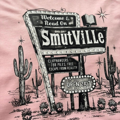 Smutville Book Lover printed T-Shirt