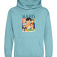 Light blue hoodie with 'Saja Boys' graphic on a white background