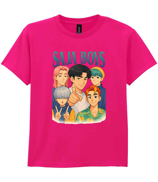 Kids K-Pop Saja Boys Printed T-Shirt