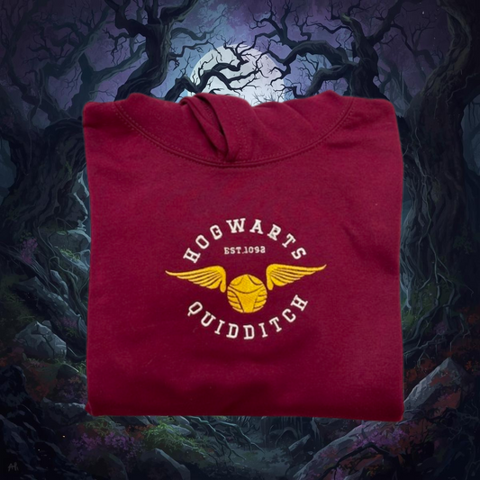 Quidditch Inspired Embroidered Sweatshirt or Hoodie