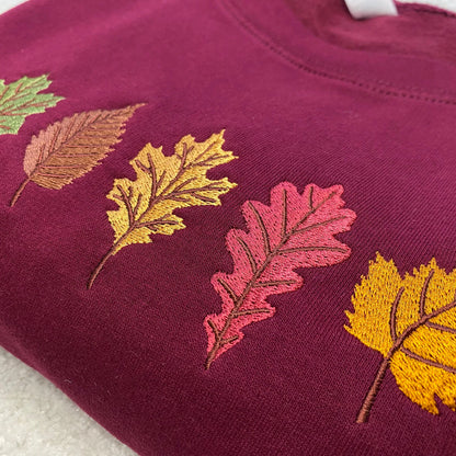 Autumn Leaves embroidered Sweatshirt