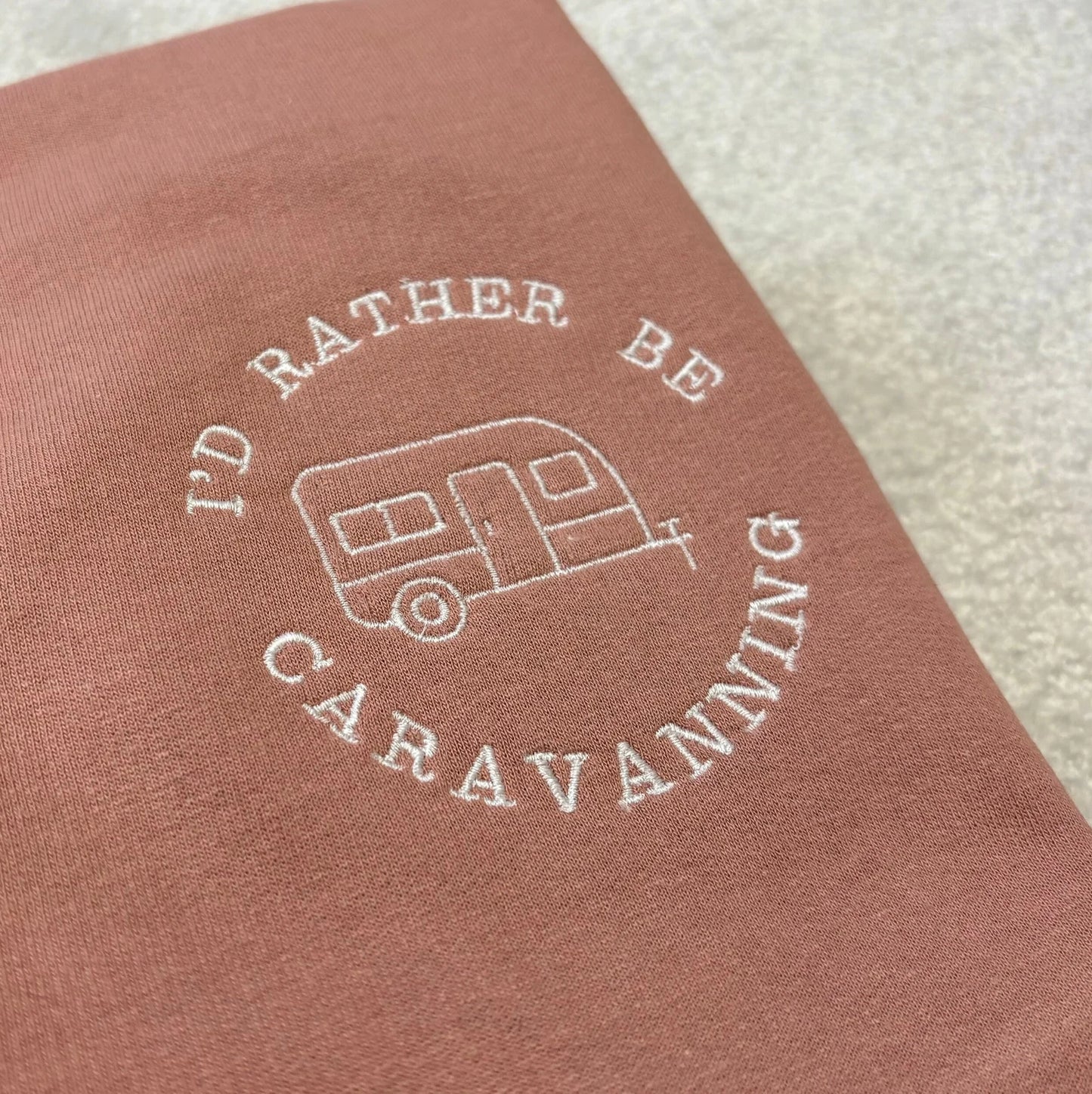 Embroidered Caravanning Sweatshirt or Hoodie