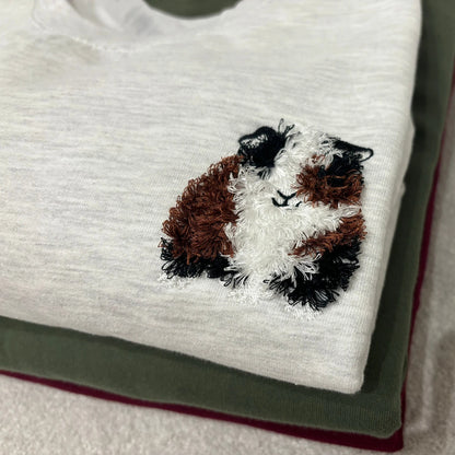 Guinea Pig Fluffy Embroidered Sweatshirt
