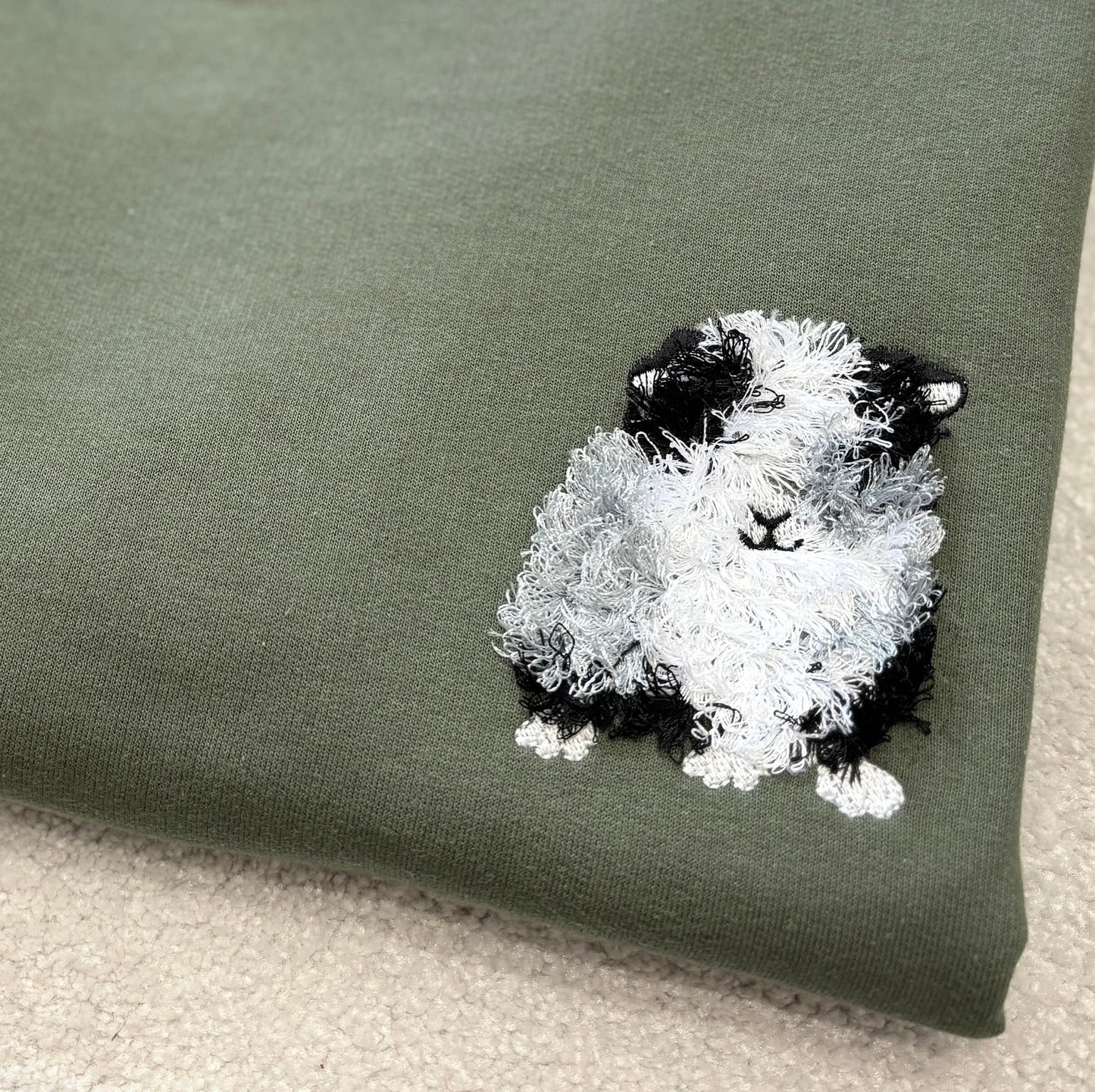 Guinea Pig Fluffy Embroidered Sweatshirt or Hoodie