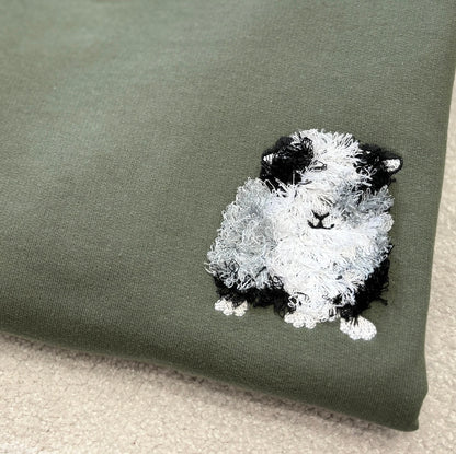 Guinea Pig Fluffy Embroidered Sweatshirt