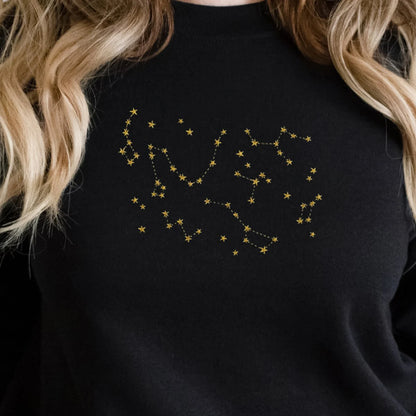 Star Constellation Embroidered Sweatshirt