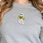 Ghost with Plant embroidered Sweatshirt or Hoodie