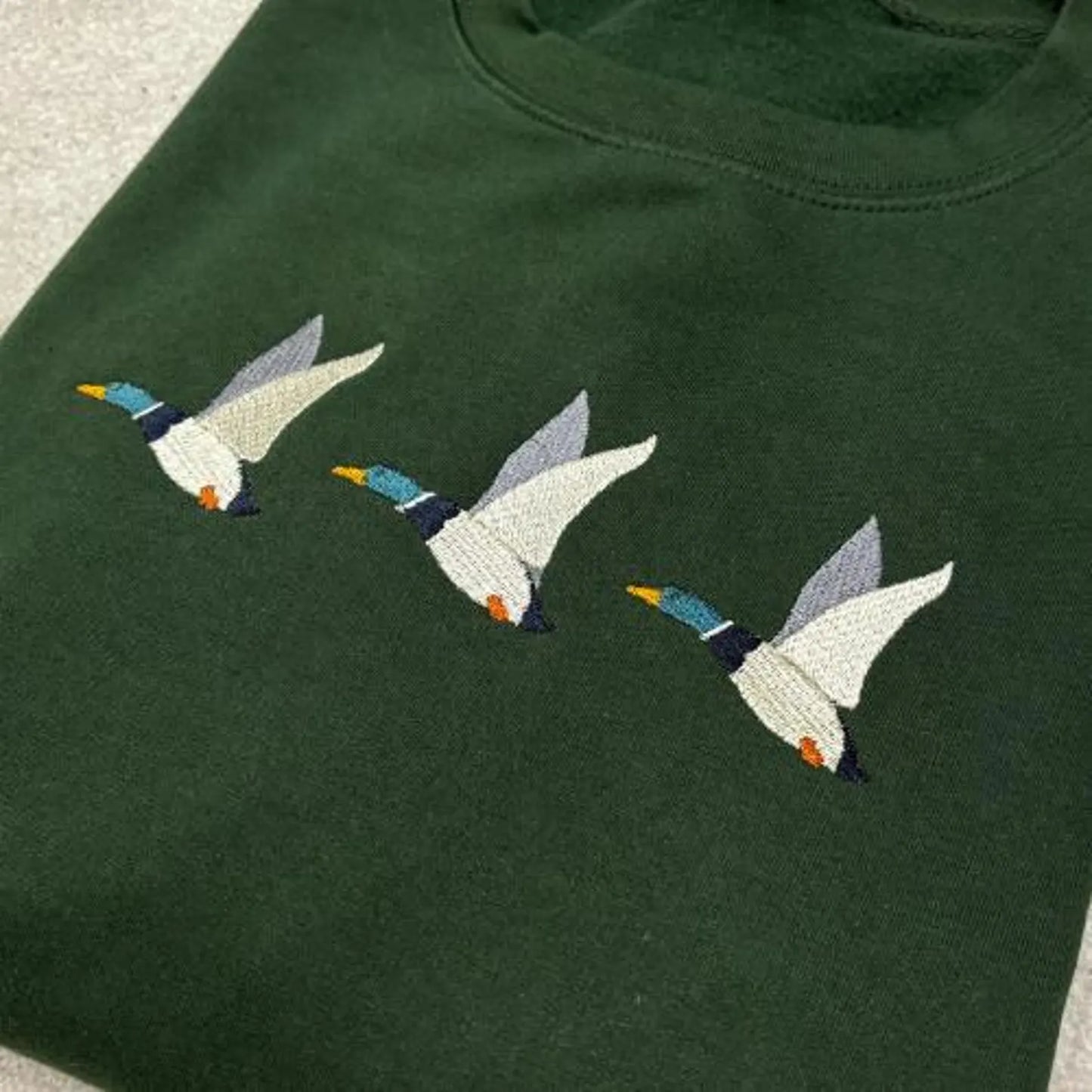 Flying Ducks Embroidered Sweatshirt or Hoodie