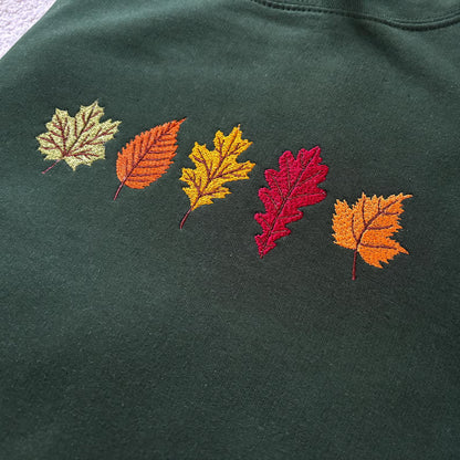 Autumn Leaves embroidered Sweatshirt