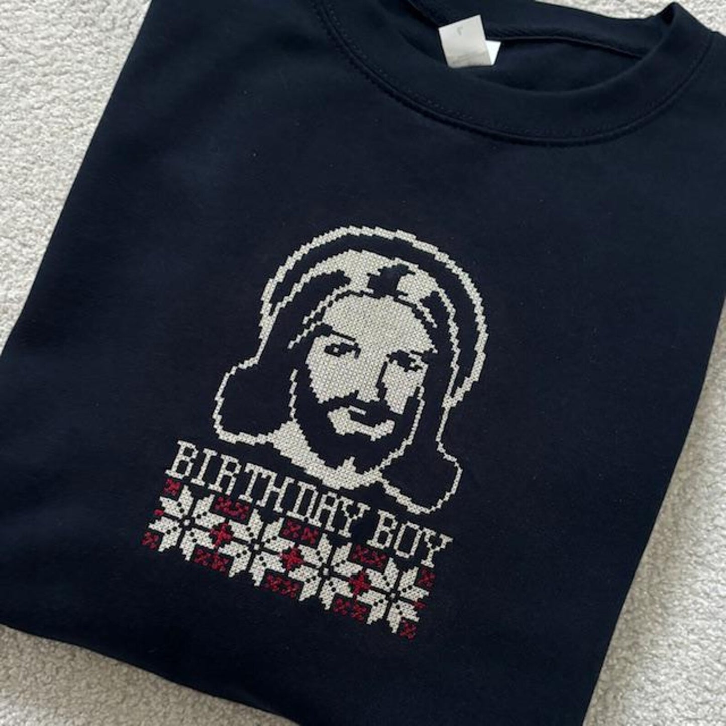 Birthday Boy Jesus Embroidered Sweatshirt or Hoodie