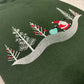 Dashing Santa Embroidered Sweatshirt or Hoodie