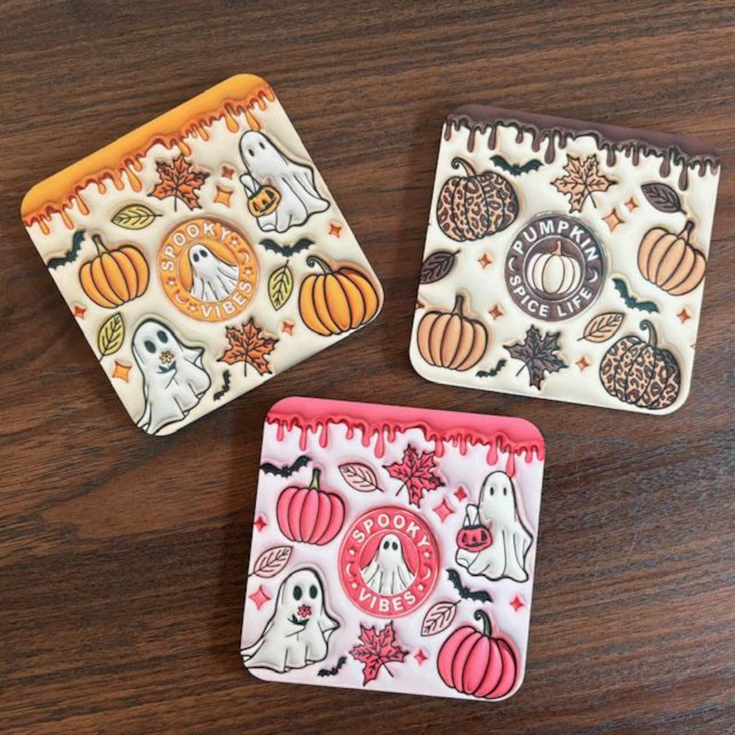 Spooky Vibes Orange Halloween Mug (3D effect)