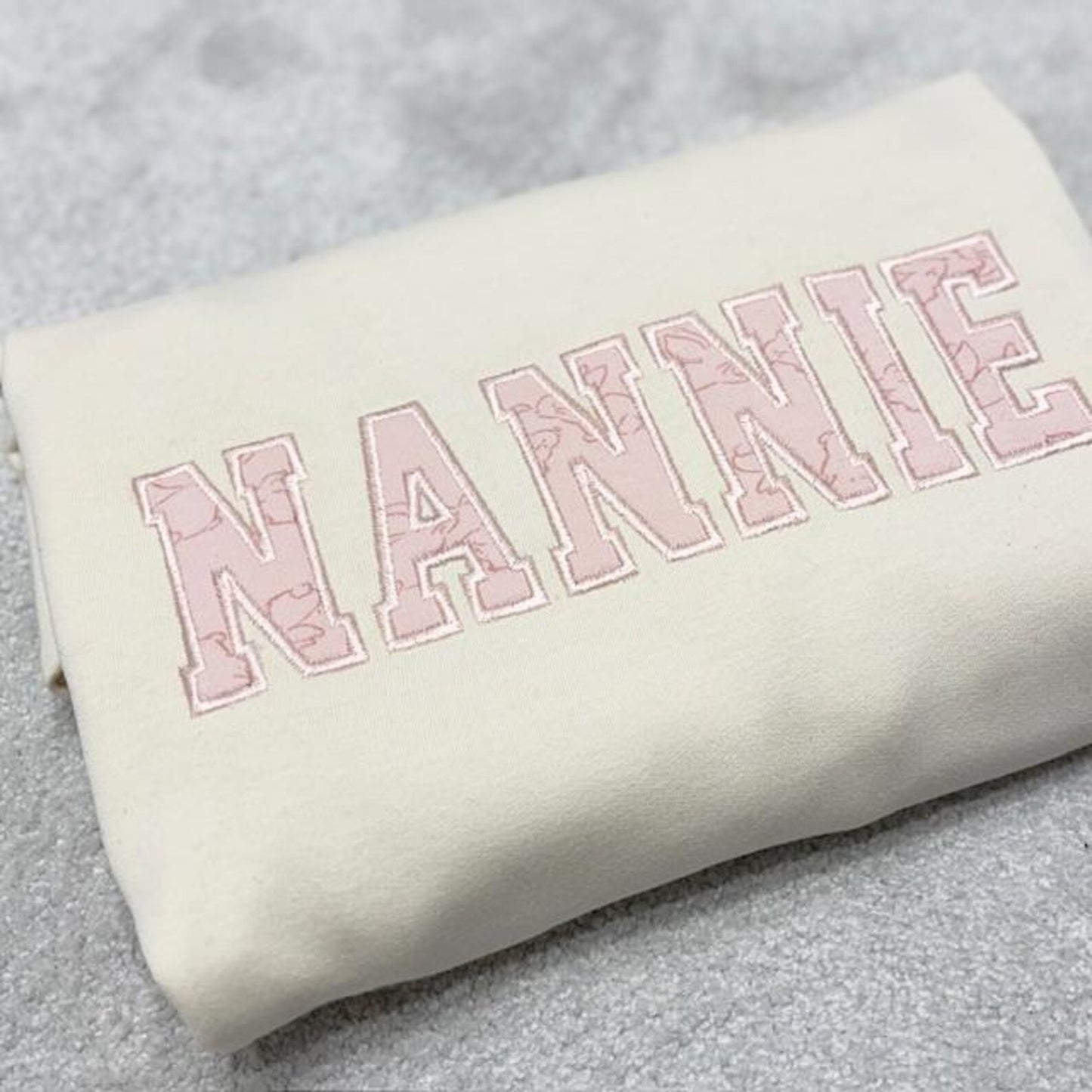 Custom Embroidered Applique Sweatshirt - Mama, Nannie, Grandad...