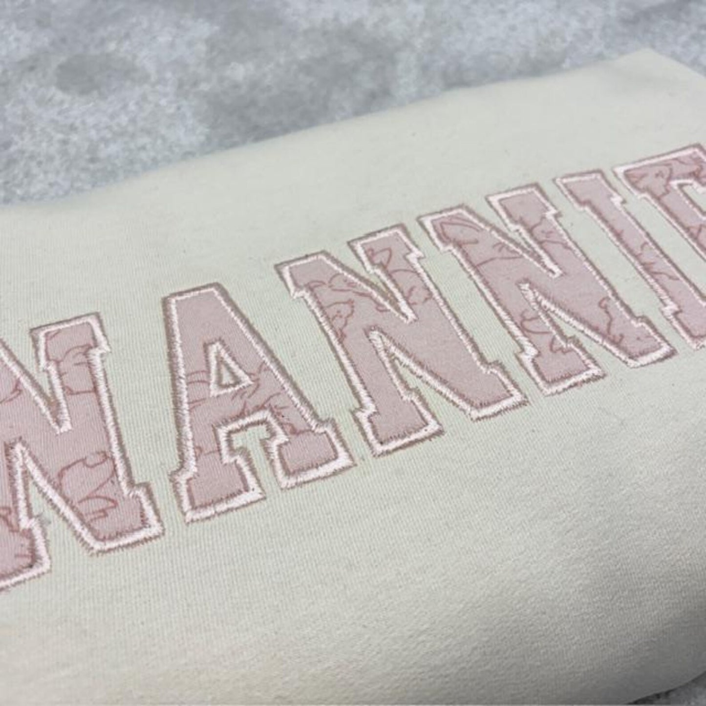 Custom Embroidered Applique Sweatshirt - Mama, Nannie, Grandad...