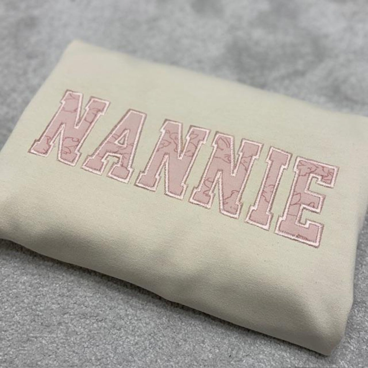Custom Embroidered Applique Sweatshirt - Mama, Nannie, Grandad...