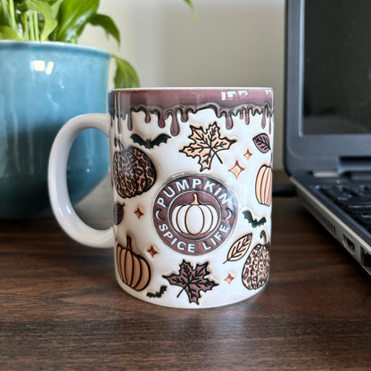 Brown Pumpkin Spice Mug (3D effect)