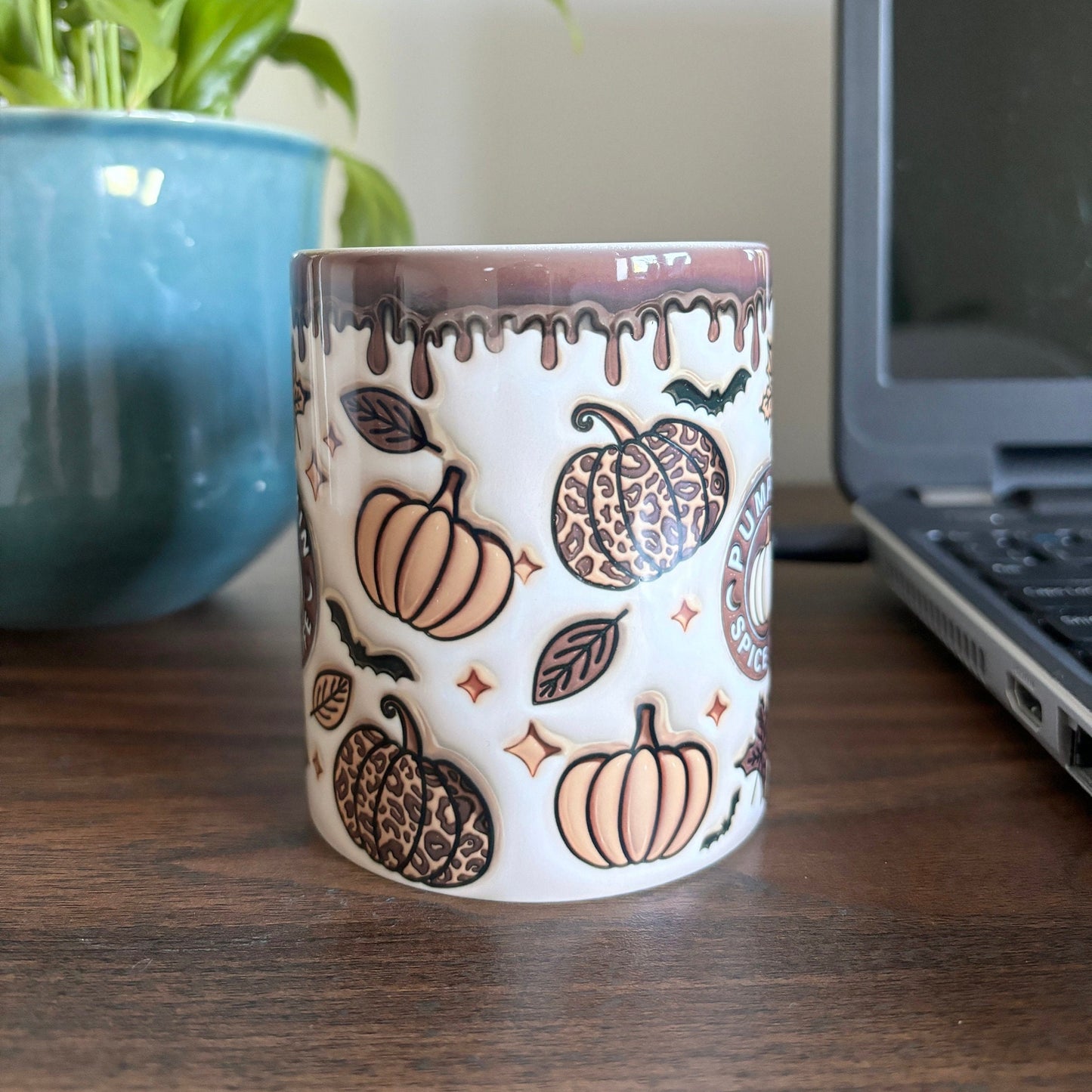 Brown Pumpkin Spice Mug (3D effect)