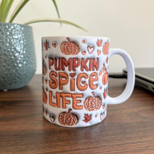 Pumpkin Spice Halloween Mug (3D effect)