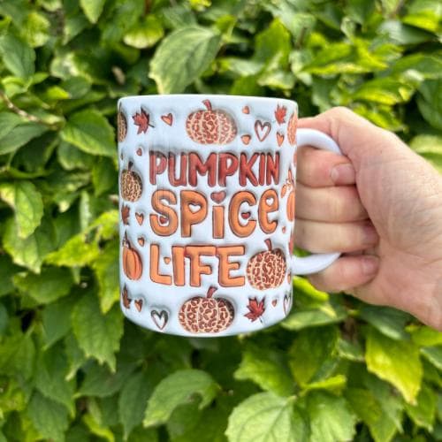 Pumpkin Spice Halloween Mug (3D effect)