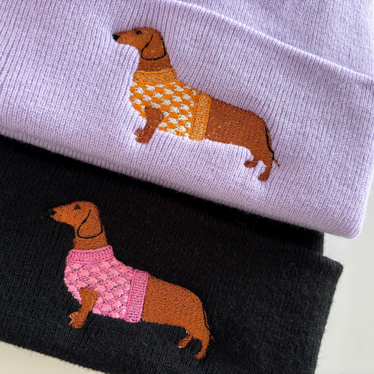 Dachshund Embroidered Beanie Hat