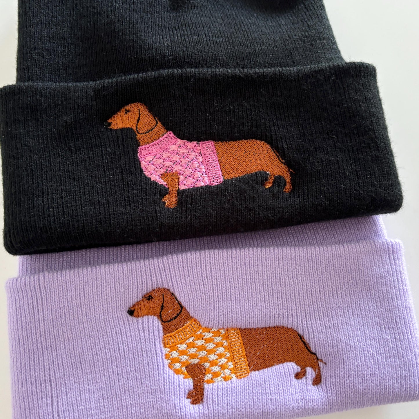 Dachshund Embroidered Beanie Hat