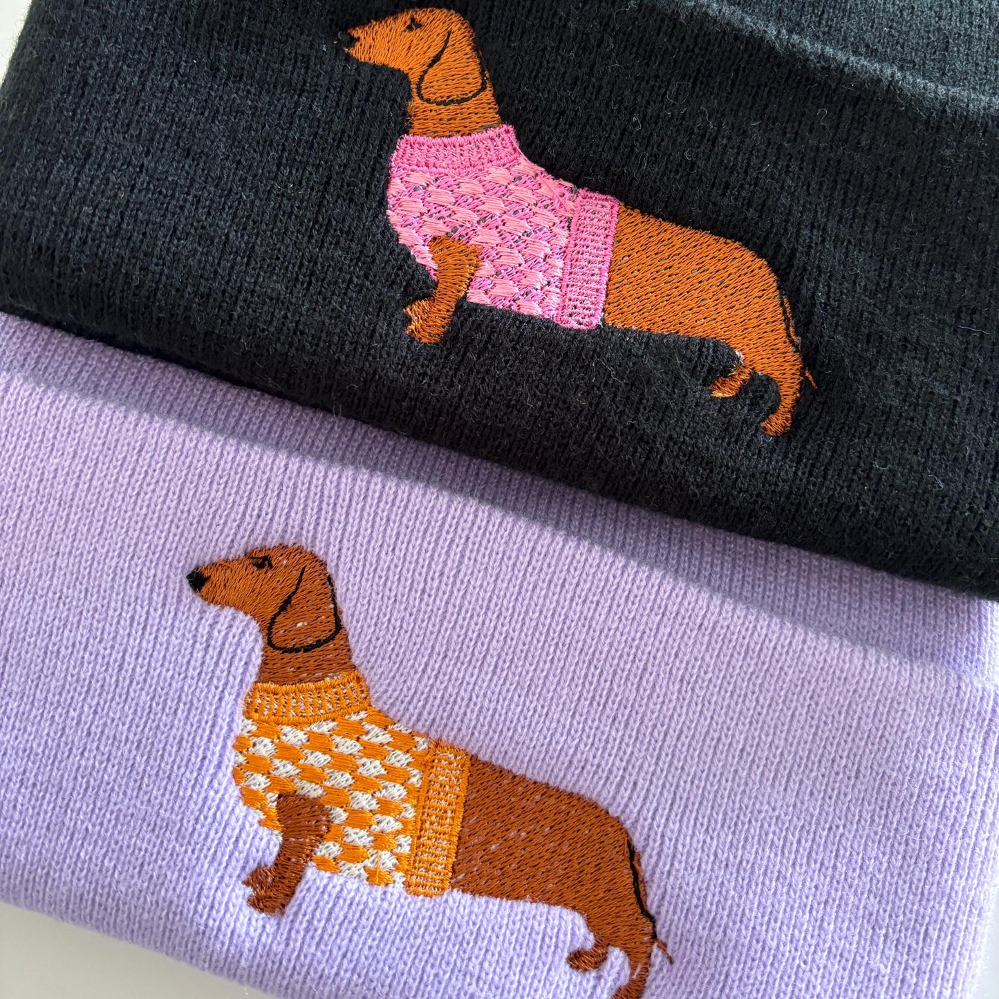 Dachshund Embroidered Beanie Hat