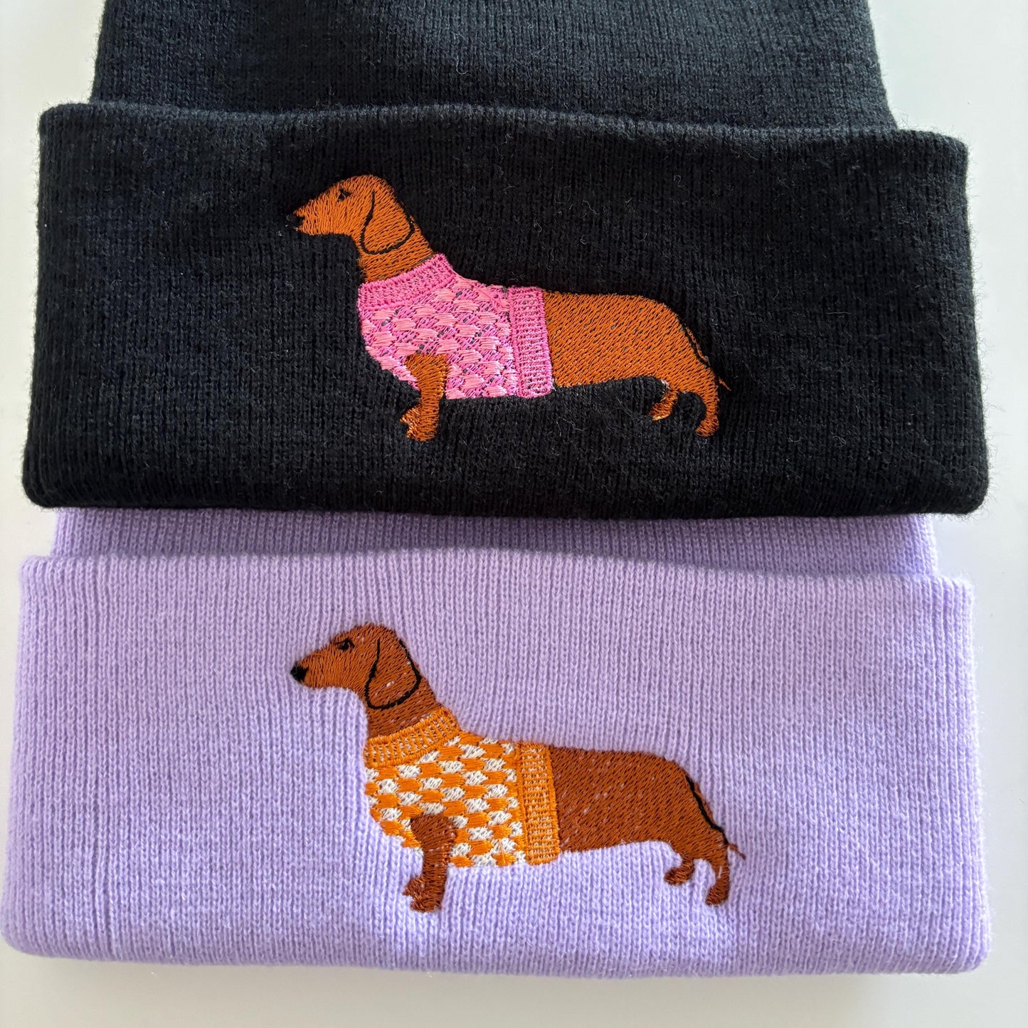 Dachshund Embroidered Beanie Hat