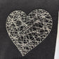 Heart Strings Embroidered Sweatshirt: Black, Large 46" Chest