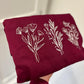 Wildflower Embroidered Sweatshirt: Burgundy Medium 42” Chest