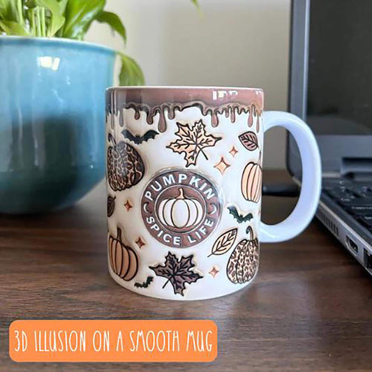 Brown Pumpkin Spice Mug (3D effect)